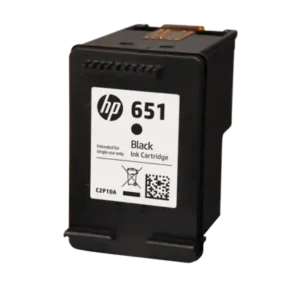 HP 651 BLACK INK CARTRIDGE IA 5575/5645 Approx yield 600 pages C2P10AE