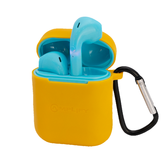 Amplify Buds Series True Wireless Earphones with Silicone Accessories - Blue/Orange AM-1119-BLOR - Image 2