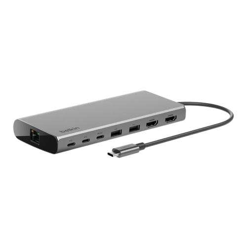 Belkin - Universal 8 in 1 - Dual HDMI Display Mobile Docking Station - INC015BTSGY-CZ