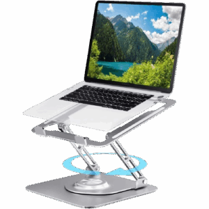 Tuff-Luv 360 Degree Rotatable Laptop Stand and Height Adjustable  - Aluminium - MF2376