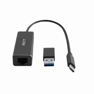 RCT USB 3.0 TYPE C & A TO RJ45 GIGABIT ETHERNET ADAPTOR WITH USB C TO A ADAPTOR (RCT ADP-GN101CU)