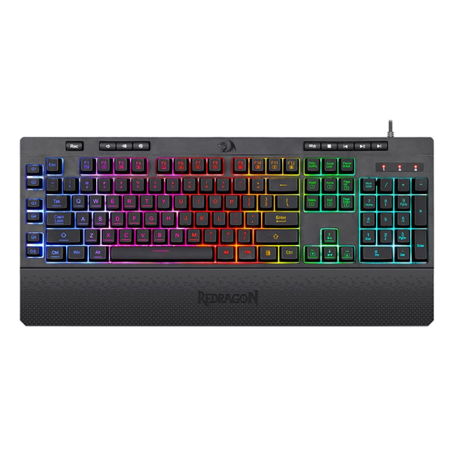 Redragon K512 SHIVA Full-sized Membrane Keyboard White RD-K512RGB-1