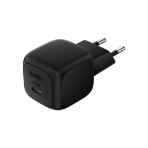 Belkin Single 45 Watt USB-C Charger - Includes USB-C to USB-C Cable - Black WCA013KQ1MBK-B6