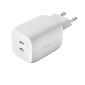 Belkin - BoostCharge Dual 65Watt Dual Wall Charger (No Cable included) - White WCH013VFWH