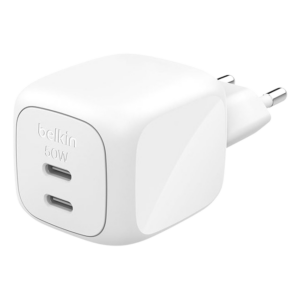 Belkin BoostCharge Pro 50W Dual Type-C GaN Charger White WCH019KQ1MWH-B6