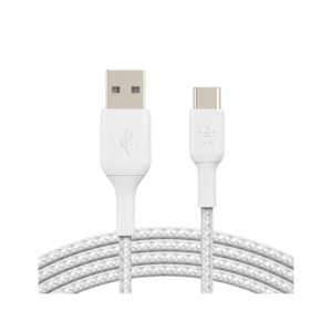 Belkin BoostCharge Type-C to Type-A Braided Cable 2m White CAB002BT2MWH