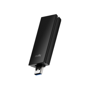 Cudy AX5400 Wi-Fi 6E USB 3.0 Tri-Band High-Gain Adapter-Black WU5400